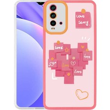 KZY Xiaomi Redmi 9t Kapak Kamera Korumalı Love Story Desenli Ultra Ince Silikon Kılıf