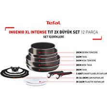 Tefal L15096 Ingenio Titanyum 2X XL Intense Büyük Tava ve Tencere Seti 12 Parça - 2100125498