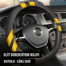 Garaj Marketim Elit Direksiyon Kılıfı Sarı Kutulu - Geçme