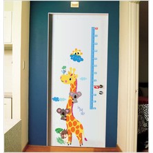 Çocuk Odası Dekoru Boy ve Gelişim Ölçen Zürafa Duvar Sticker