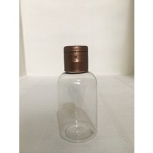 sizeuyduk 50 ml Bronz Fliptop Kapak OM61 Dezenfektan - Kolonya - Parfüm Boş Şişesi