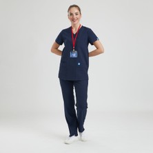 Doktor, Hemşire Forması Üst– Kadın, Lacivert