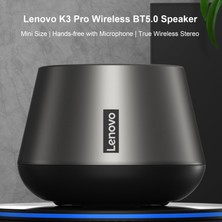 Lenovo K3 Pro Taşınabilir Kablosuz Bluetooth 5.0 Hoparlör - Gri  (Yurt Dışından)