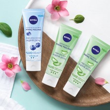 NIVEA Arındırıcı Organik Pirinç Peeling 75 ml; Karma Ciltler; Aloe Vera ile Yüz Bakım; Cildi Arındırır; Etkili Yüz Temizleme