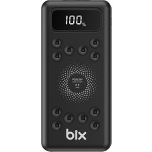 Bix PB103 Wireless & Vantuzlu LED Göstergeli 10000MAH Quick Charge Çift Portlu Kablosuz Powerbank