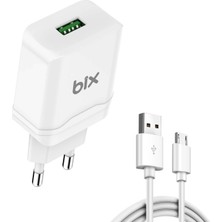 Bix BX-QC30M Samsung, Xiaomi, Huawei Uyumlu 18W Hızlı Qualcoom 3.0 Şarj Adaptörü & Mikro USB Kablo