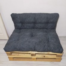 Mutfakta Moda M. Moda Siyah Yer Minderi Ikili Takım 120X80CM /köşe/ Iç Mekan / Balkon / Palet Yer Minderi
