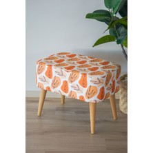 Semya Home Iskandinav Desenli Retro Ahşap Puf & Bench