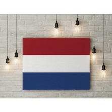 Satürn Design Hollanda Bayrağı Kanvas Tablo 40 x 55 cm Dekoratif Tablo