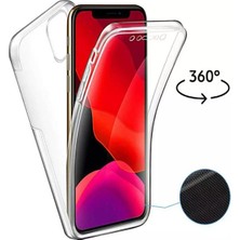 Iphone 13 Pro ile Uyumlu  Kılıf 360 Şeffaf Tam Koruma Silikon Kılıf