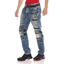 Cipo & Baxx CD637 Rapper Style Regular Fit Deri Detay Yama Kot Pantolon