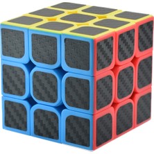 Hediyecik Magic Speed 3x3 Karbon Fiber Rübik Küp Zeka Küpü Akıl Küpü