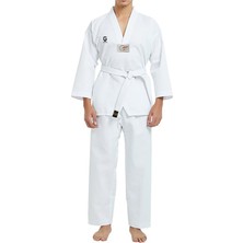 Top Glory Beyaz Yaka Fitilli Basic Taekwondo Elbisesi Dobok