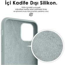 Iphone 12/12 Pro Uyumlu Lila Lansman Içi Kadife Silikon Logolu white