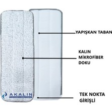 Akalın Temizlik Tablet Mop Yedeği Spin Uyumlu 12,5 x 32,5 cm 4'lü