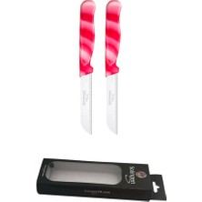 Solingen Mor Mermer Desen 2 Adet Meyve ve Sebze Bıçağı