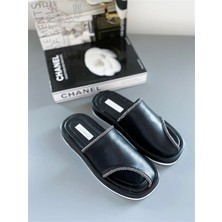 BeBeQ Sage Siyah Sabo Taş Detaylı Kadın Terlik