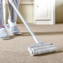 Teleskopik Uzun Saplı Yedek Başlıklı Tüy Alma Rulosu Yedek Başlıklı Tüy Toz Alıcı Rulo