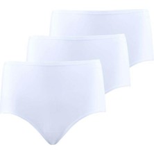 Essential 3'lü Yüksek Bel Beyaz Slip 1577