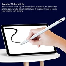 Fuchsia Apple iPad ve iPad Pro Uyumlu Avuç Içi Reddetmeli Yükseltilmiş Eğitim Hassasiyetli Dokunmatik Yazı Kalemi