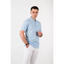 Nehir By Faruk Ülker Polo Yaka Çıt Çıtlı Lacost Kumaş Pamuklu Erkek T-Shirt