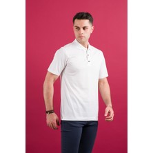 Nehir By Faruk Ülker Polo Yaka Çıt Çıtlı Merserize Süperfine Cotton Erkek T-Shirt