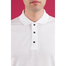 Nehir By Faruk Ülker Polo Yaka Çıt Çıtlı Merserize Süperfine Cotton Erkek T-Shirt