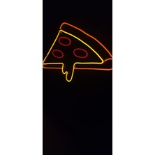 Dekoraven Pizza Neon Tabela Pizzacı Neon Duvar Dekorasyonu Dekoratif Aydınlatma