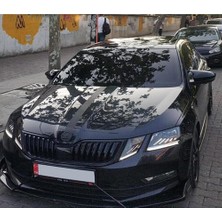 Hasakman Skoda Octavia Ön Tampon Lip Piona Black  3 Prç 2015 ve Üzeri
