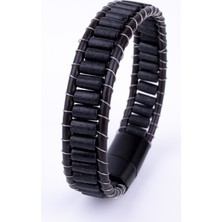 Eyya Accessories Ortası Çubuklu Deri