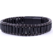 Eyya Accessories Ortası Çubuklu Deri
