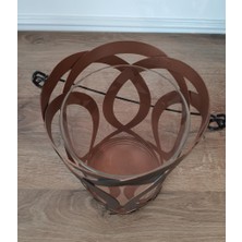 Evim Tatlı Evim Dekoratif Metal Mumluk Elegante 24 cm