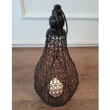 Evim Tatlı Evim Dekoratif Metal Mumluk Magrip 30 cm