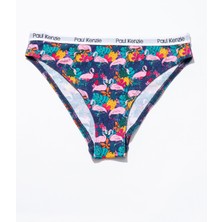 Paul Kenzie Unique Effect Desenli Kadın Slip Külot - Flamingo