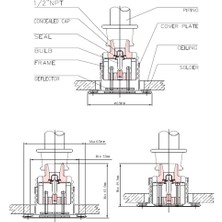 Protector Beyaz, 1/2", Hızlı Cevap Veren, Gizli Kapaklı Sprinkler Başlığı