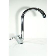 Elmina Armatür Baston Borulu Çift Su Girişli Mutfak Musluğu Çeşmesi Bataryası