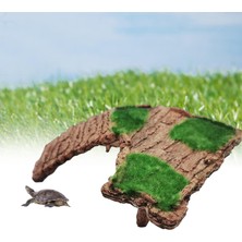 Cadia Reçine Kaplumbağa Terrapin Dock Kaplumbağa Rampa Habitat Dekor ile Tesking Platformu 21.5X7X6CM B (Yurt Dışından)