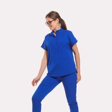 Likralı Dinamik Sanem Doktor, Hemşire Forma Takım - Kadın, Royal Mavi