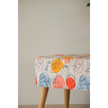 Semya Home Iskandinav Desenli Retro Ahşap Puf & Bench