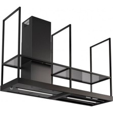 Ukinox Davlumbaz Titanium Shelf Ev8 Bk Matt A18045