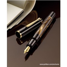 Pelikan Pelikan Klasik Seri M200 Marble Brown Dolma Kalem Ef Uç
