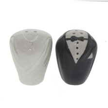Mutlu Adım 5X6CM Gelin Damat Tuzluk Karabiberlik Porselen