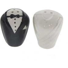 Mutlu Adım 5X6CM Gelin Damat Tuzluk Karabiberlik Porselen
