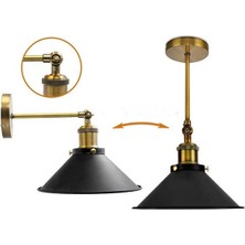 Riolight  Retro Mafsallı Hareketli Başlık Metal Aplik Şapka Çapı: 22CM