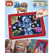 Deco Elit Magic Pad Yazı Çizim Tahtası Öğretici Kalemli Pad Resim Şekil Tablet Tipi Işıklı Yazı Tableti Ledli