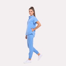 Wio Uniform Likralı Dinamik Sanem Doktor, Hemşire Forma Takım - Kadın, Açık Mavi