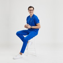 Wio Uniform Likralı Dinamik Zazel Medikal Takım, Erkek - Royal Mavi