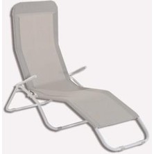 Shopmekan Katlanabilir Gri Şezlong 136 x 61 x 102 cm