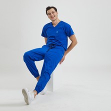 Wio Uniform Likralı Dinamik Jogger Doktor, Hemşire Forma Takım - Erkek, Royal Mavi