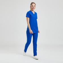 Wio Uniform Likralı Dinamik Basic Doktor, Hemşire Forması – Kadın, Royal Mavi